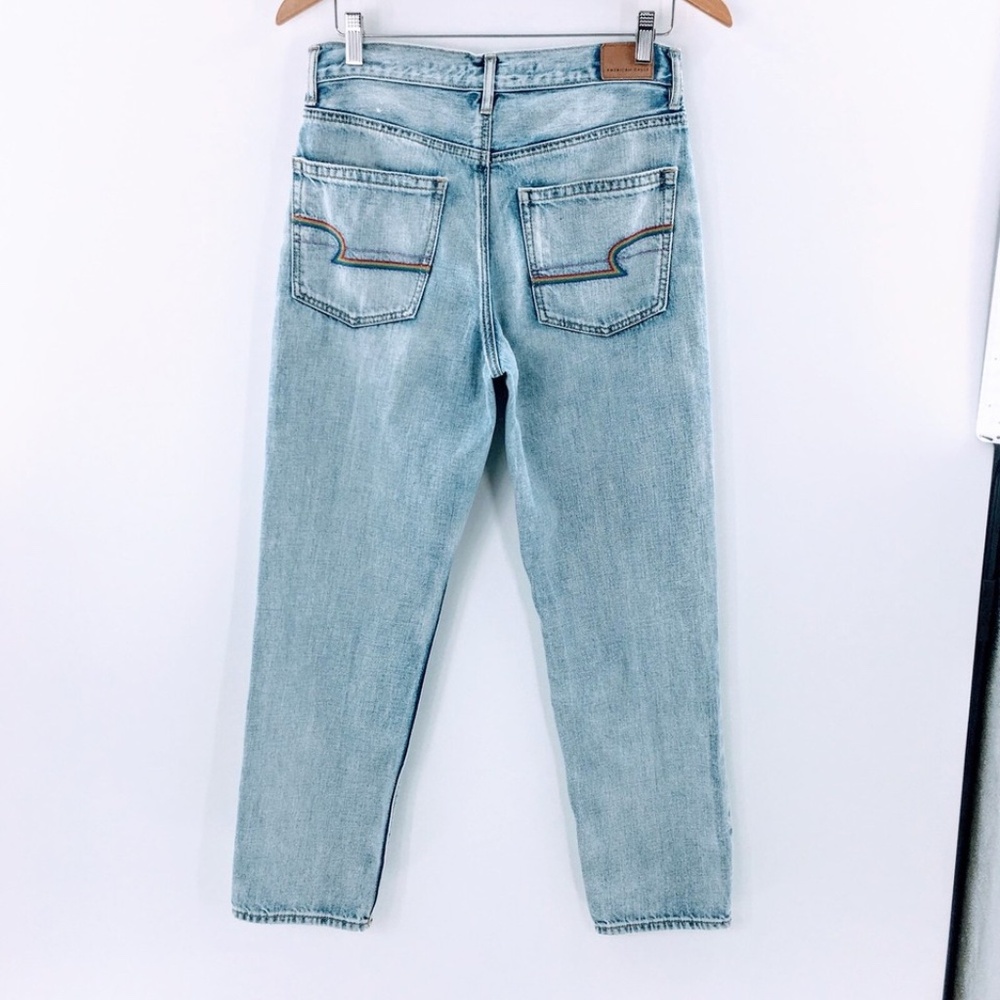 American Eagle Womens Jeans Blue 90s Boyfriend Rainbow Pocket Light Wash Sz 2 - Picture 7 of 13